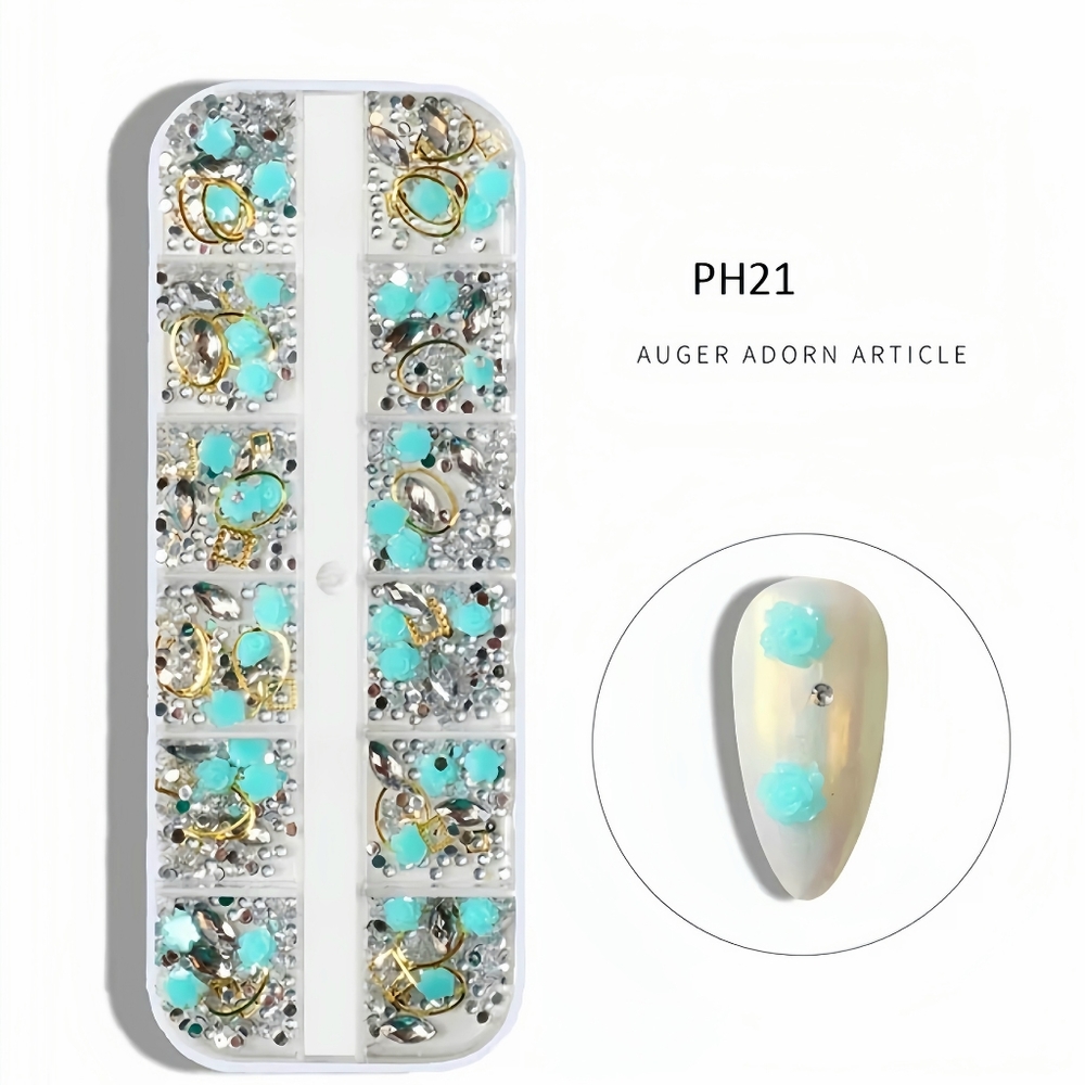 Acrylic nail gems